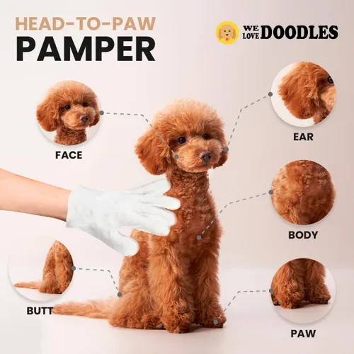 Vista 3 de Toallitas de limpieza para perros de doble cara, 6