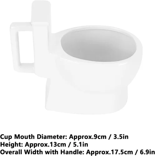 Vista 4 de TOPINCN Taza de cerámica para inodoro, taza de café con personalidad de mierda, taza de café creativa para popa, taza de cerámica, tazas de café