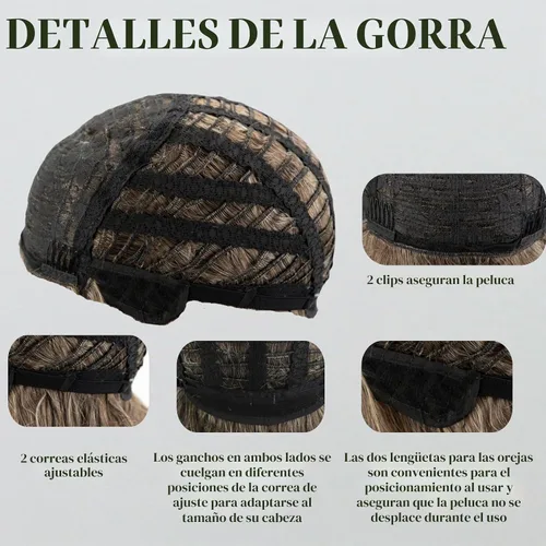 Vista 7 de Fencca - Pelucas sintéticas largas y rizadas para mujer, de aspecto natural Rubio ceniza