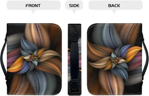 Vista 5 de FOR U DESIGNS Funda clásica de cuero para la Biblia, diseño floral para mujer, tamaño 2XL, funda para la Biblia con asa y cremallera, bolsas Floral