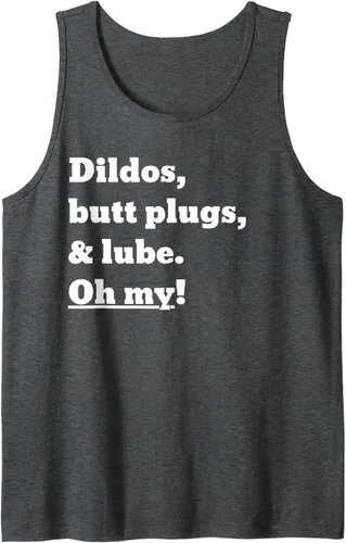 Vista 9 de Consoladores, tapones y lubricante. ¡Oh my! Camiseta sin mangas, Negro, S