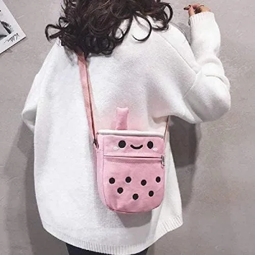 Vista 3 de Lindo bolso cruzado Kawaii Boba Milk Tea