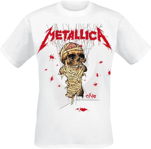 Vista 7 de Metallica Men's One Landmine T-Shirt White