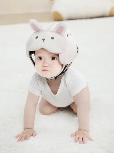 Vista 4 de Mambobaby - Casco de seguridad para bebé, transpirable, protector de cabeza de bebé para gatear, caminar, ultraligero, suave y ajustable, adecuado