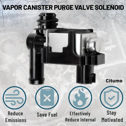 Vista 2 de Válvula solenoide de purga de recipiente de vapor Control de purga Válvula solenoide de vacío Válvula de cierre de recipiente de vapor Reemplaza #