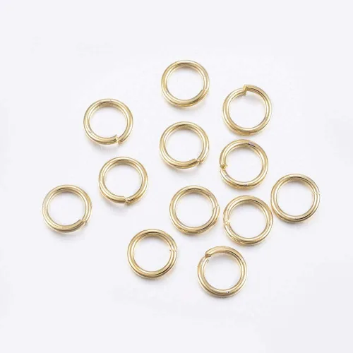 Vista 44 de HDSupplies 100 piezas - 4mm de argollas de acero inoxidable 304 de tono negro - Calibre 22 (espesor de 0.6mm)