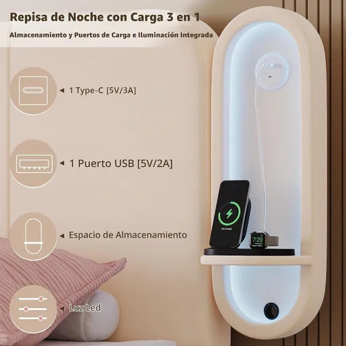 Vista 4 de Base de cama individual con cajones de almacenamiento y cabecera tapizada con estante lateral, marco de cama de terciopelo con luces LED, puerto USB