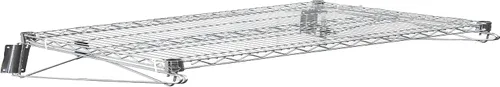 Vista 10 de Estante de pared de almacenamiento de alambre cromado resistente (18 x 30 pulgadas)