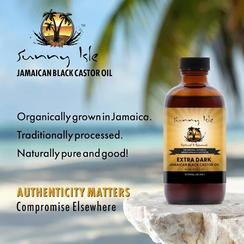 Vista 7 de Aceite de ricino jamaicano Sunny Isle para piel y cuerpo, extra oscuro, bote de 4 onzas Moisturizing, Strengthens, Hair Growth Dry Scalp