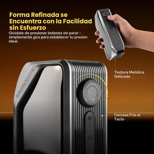 Vista 3 de FLEXTAILGEAR Inflador de neumáticos portátil, bomba de aire eléctrica recargable con control de presión de perilla, compresor de aire inalámbrico
