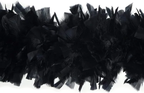 Vista 2 de ZUCKER Boas de plumas unisex para adultos o para mujer Negro
