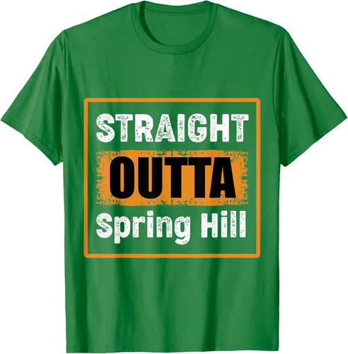 Vista 5 de Straight Outta Spring Hill Tennessee USA - Camiseta de humor vintage, Negro