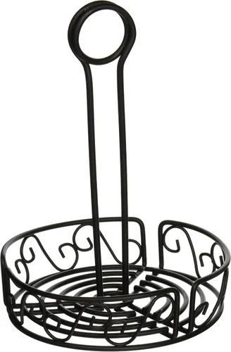 Vista 2 de Winco Bandeja para Condimentos Oblongo, 8-1/4" x 6-1/4", Alambre Negro