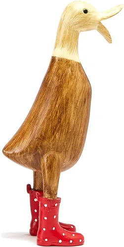 Vista 6 de Pato con botas, decoraciones de patio, arte de jardín, patos charcos con botas de agua manchadas lindas - Individual - Estatuas de decoración