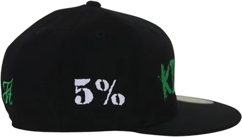 Vista 3 de 5% Nutrition Gorra de camionero Flexfit Snapback negra y roja para hombres y mujeres