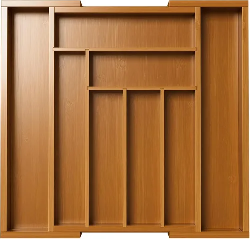 Vista 11 de Pipishell - Organizador de Cajones Extensible de Bambú para Soporte de Utensilios, Bandeja de Cubiertos Ajustable, Organizador de Divisores