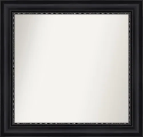 Vista 394 de Amanti Art Espejo personalizado, espejo de baño negro Astor, espejo de pared o espejo de tocador de baño sobre el fregadero (25 x 25 pulgadas)