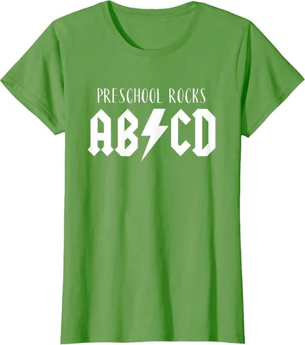 Vista 17 de Preschool Rocks Teacher Back to School ABCD Rock First Day T-Shirt Asphalt Grey