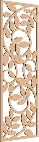 Vista 64 de 9 3/8"W x 24 3/8"H x 1/4"T Utica Decorativo Fretwork Madera Paneles de Pared, Abedul