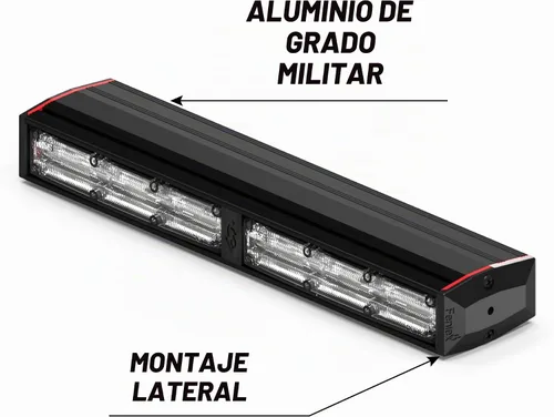Vista 3 de Feniex Q-200 - Barra de luz 3 modos programables 5 colores en uno (rojo-azul-ámbar-blanco-verde), 54 LED, LED súper brillante de 3 W, clase SAE 1