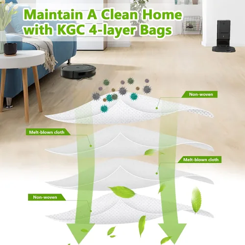 Vista 5 de KGC Paquete de 10 bolsas de vacío para iRobot Roomba i s J Series Robot