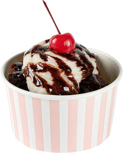 Vista 10 de Restaurantware Coppetta - Vasos de postre de 8 onzas, 200 tazas desechables para helado, tapas se venden por separado, cuencos de papel robustos