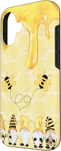 Vista 2 de Carcasa divertida para iPhone 16 con diseño de gnomos de abejorros para Halloween