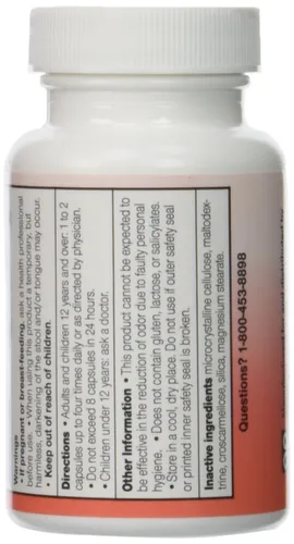Vista 2 de DEVROM® Cápsulas de 200 mg (desodorante interno) - 100 cápsulas