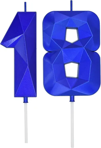 Vista 106 de DERVENTA Vela Grande de Cumpleaños Número 3D Verde Luminoso de 3.7 Pulgadas Celebración de Fiesta Aniversario Decoración Adorno para Pastel 1 Pieza