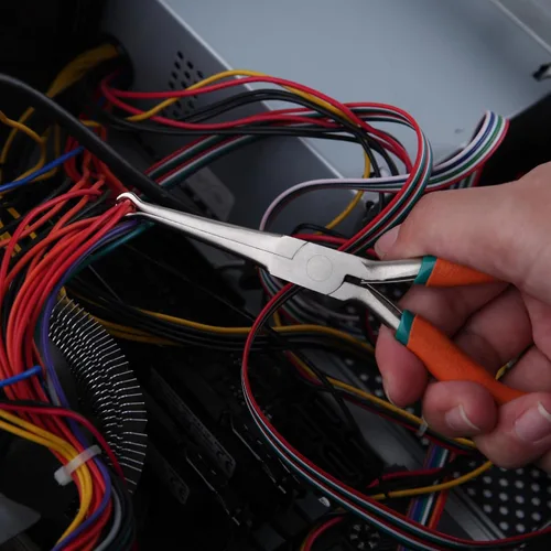 Vista 5 de SPEEDWOX Alicates de agarre de manguera de 5.5 pulgadas, alicates de nariz de anillo, extracción de bujías, herramienta de abrazadera de cable