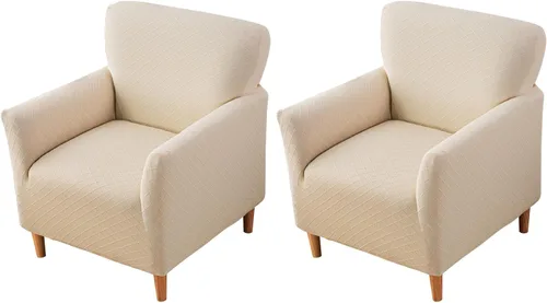 Vista 37 de FUANGUI Funda para Sillón de Banquete con Brazos Fundas para Sillas Elásticas Funda para Sillón Club Funda Suave para Sillón Sofá Cubiertas