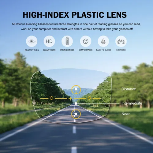 Vista 5 de Eyekepper Paquete de 4 lentes de lectura progresivos multienfoque con bloqueo de luz azul para mujeres sin línea multifocal
