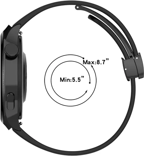 Vista 6 de LOKEKE Correa de repuesto compatible con Huawei Watch 4 Pro – Correa de silicona de repuesto de 0.866 pulgadas compatible con Huawei Watch 4