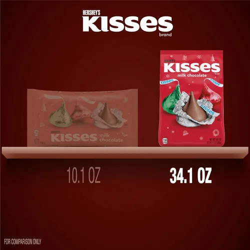 Vista 6 de Hershey's Kisses - Bolsa de Navidad de Chocolate con Leche, 34.1 onzas