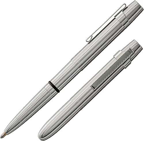 Vista 8 de Fisher Space Pen Bolígrafo tipo bala – Serie 400 – X-Mark – Tapa plana cromada con clip – Caja de regalo