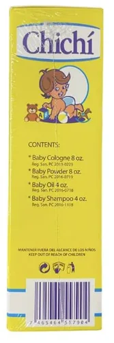 Vista 2 de E de B Chichi Kit (Colonia para bebés de 8 onzas + polvo para bebés de 8 onzas + aceite para bebés de 4 onzas + champú para bebés de 4 onzas)