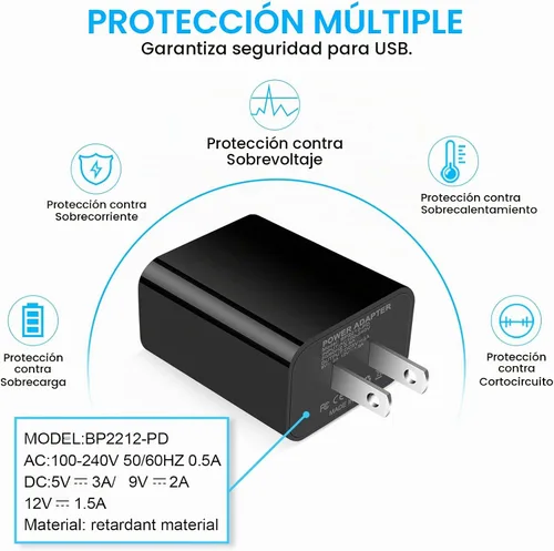 Vista 6 de Cargador de pared USB C, cable de carga rápida PD de 20 W para Samsung Galaxy S25 S24 S23 S22 S21 S20 FE A16 A15 5G A14 A21, Google Pixel 10 9 Pro