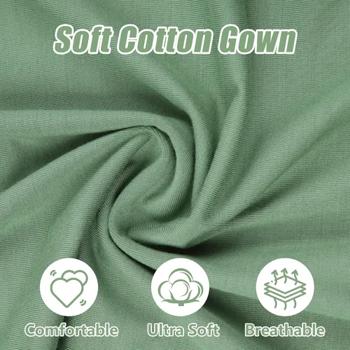 Vista 2 de Vestido de bebé recién nacido anudado de 0 a 6 meses, camisones súper suaves y transpirables para bebés, niñas y niños, traje de hospital