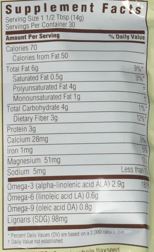 Vista 3 de Spectrum Naturals - Bolsa de semillas de lino enteras orgánicas de primera calidad, 15 onzas