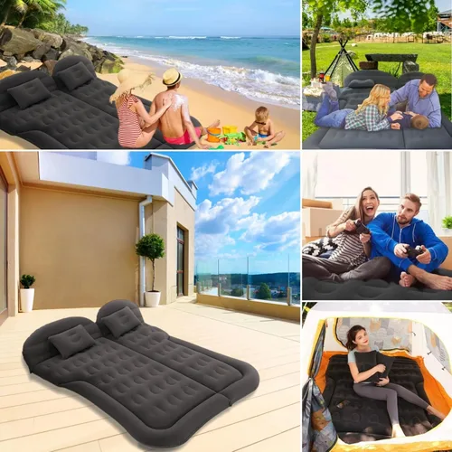 Vista 5 de Colchón de aire SUV – Colchón de coche plegable cama inflable con dos almohadas de aire, cama de aire portátil para el maletero del automóvil
