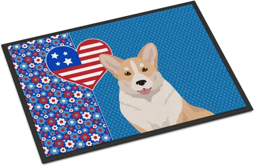 Vista 97 de Caroline's Treasures WDK5119JMAT Airedale Terrier USA - Tapete para interiores o exteriores, 24 x 36 pulgadas, tapete para puerta delantera