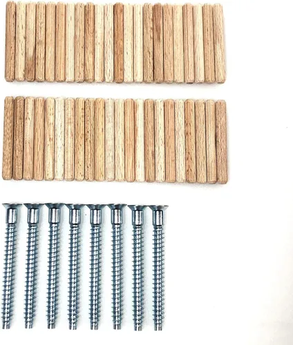Vista 3 de ReplacementScrews Kit de hardware compatible con IKEA KALLAX 2 x 4 estante 202.758.85 - Todos los tornillos (104321) y clavijas (101339)