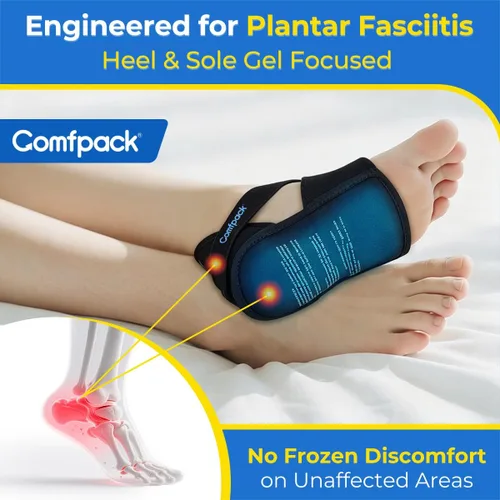 Vista 2 de Comfpack Plantar Fasciitis Relief Ice Pack with Full Heel Sole Gel Coverage