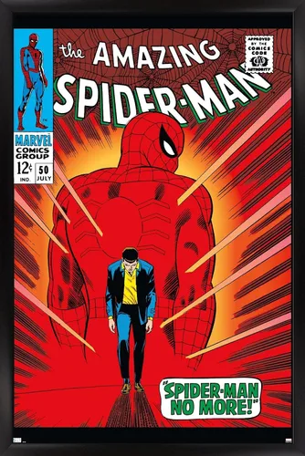 Vista 8 de Trends International Marvel Comics Amazing Spider-Man #50 - Póster de pared, 22.4 pulgadas de largo x 14.7 pulgadas, versión enmarcada en madera