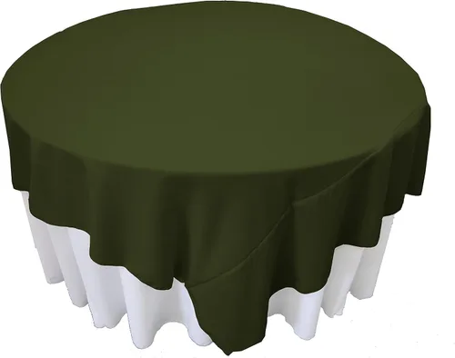 Vista 72 de LA Linen. Mantel cuadrado de popelina de poliéster