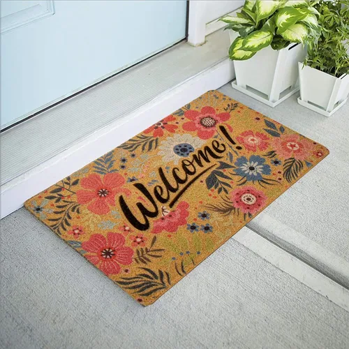 Vista 13 de IZUS Felpudo de bienvenida floral con diseño de girasoles de primavera de verano con flores de sol, antideslizantes, para puerta delantera, porche