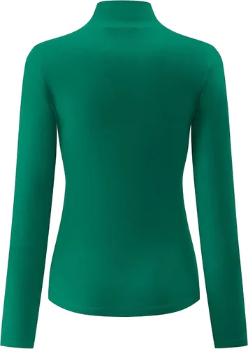 Vista 2 de Womens Slim Fitted Mock Turtleneck Tops Long Sleeve Lightweight Base Layer Shirts