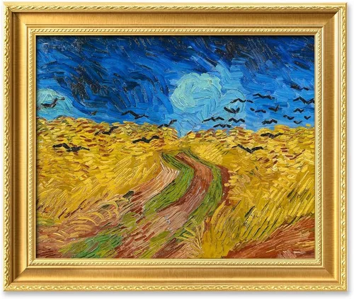 Vista 108 de IPIC - Campo de trigo con cuervos, reproducción artística de Vincent Van Gogh. Lienzo de giclée para decoración del hogar 10#F (20 x 16)