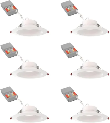 Vista 16 de Juno WF2 Dreg B ALO25 SWW5 90CRI 120 MW M6 Downlight LED Empotrado Wafer Sin Caja, Estilo de Moldura Deflectada con Retroceso Profundo, 2 Pulgadas