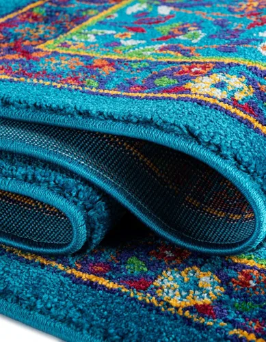 Vista 5 de Unique Loom Calypso Collection - Alfombra rectangular de 2 x 3 pies, color azul marino y verde